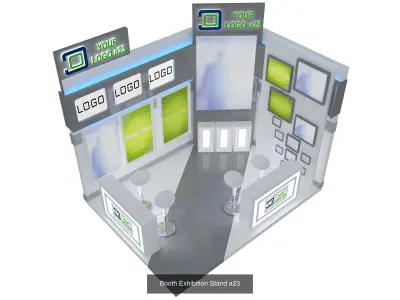 Booth Exhibition Stand G13 3D Model Pack