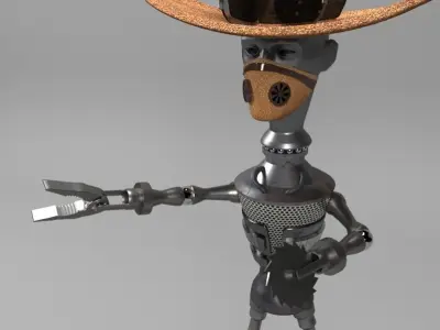 Character robot Tim-tool 3D model