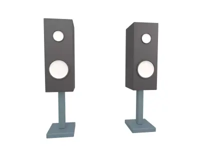 Cartoon Speaker v1 002 Low-poly 3D model