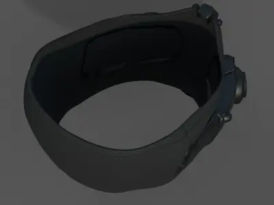 Gas mask respirator scifi futuristic 3d  Low-poly 3D model