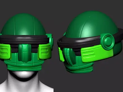 helmet high poly sculpt 3d printable ver 7 3D model 3D model 91