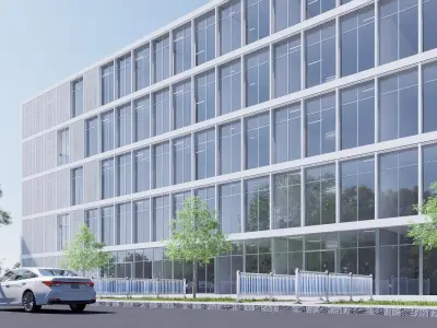 Building office Low-poly 3D model