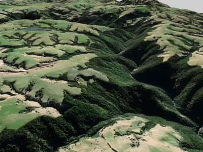 Round Ridge Hill New Zeland  3D model