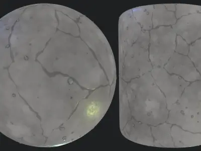 Stylized Cracked Concrete Material 02 - Substance 3D Designer Texture