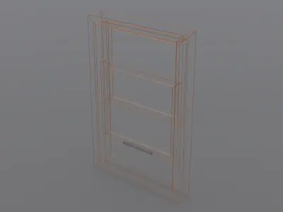 Sliding window V1 - 120x180 Low-poly 3D model