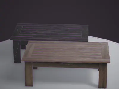 Table ar vr optimized Low-poly 3D model