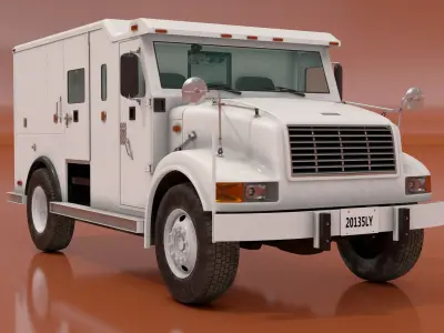 Armored Security Vehicle Rigged for Maya 