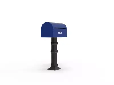 MAIL BOX 01 Low-poly 3D model
