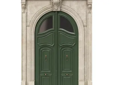 Entrance classic door 45 3D model