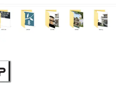 Villa C5 - Sketchup dwg lumion render picture 3D model