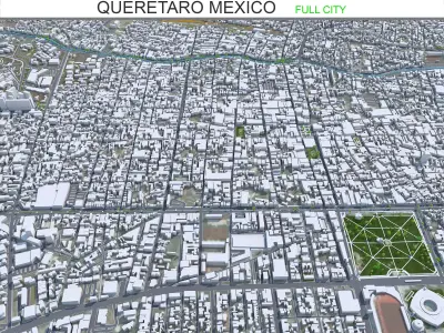 Queretaro Mexico 45km Low-poly 3D model
