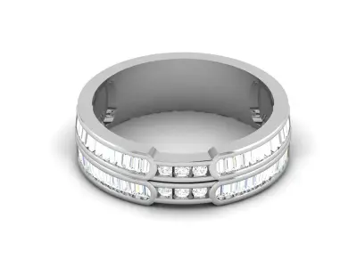 Diamond Ring For Women 3d Print Model 3D print model 22