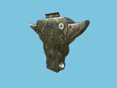 SciFi Backpack 07 Military Camo - Character Fashion Design Low-poly 3D model
