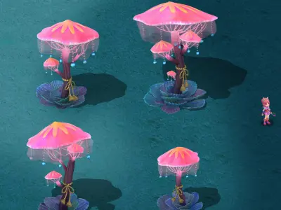 Submarine cartoon world - Diversion lights 3D model