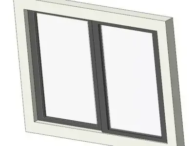 Aluminium Sliding Window 3D model