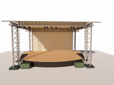  Stand Stall Booth-Temporary exhibition-Temporary booth 3D model