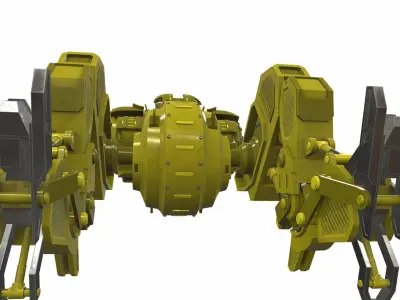 Battle mech robot piston 3Y 3D model