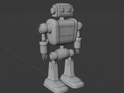 Damaged Robot - Game Ready Low-poly 3D model
