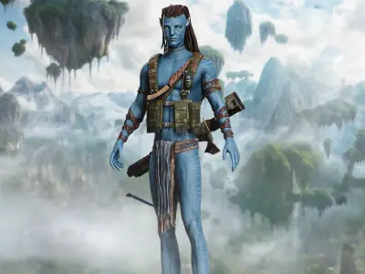 Jake Sully from  Avatar  Low-poly 3D model