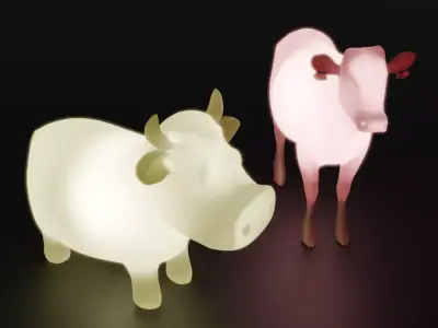 Indirect lighting for Holstein cows 3D model