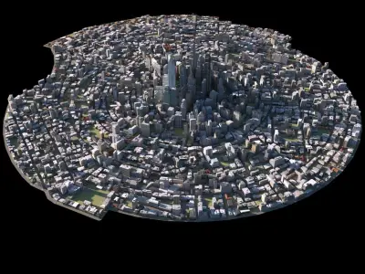 City 36 Low-poly 3D model