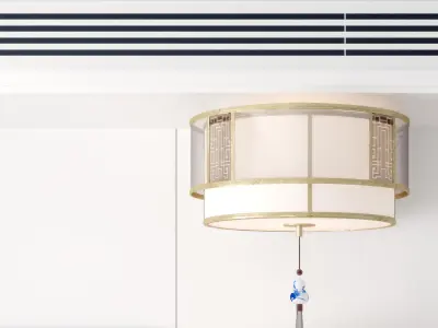 ceiling Chinese lamp style metal 3D model