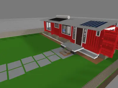 One Bedroom Container House 3D model