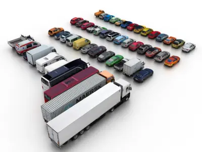  Low Poly City Vehicles v.02 