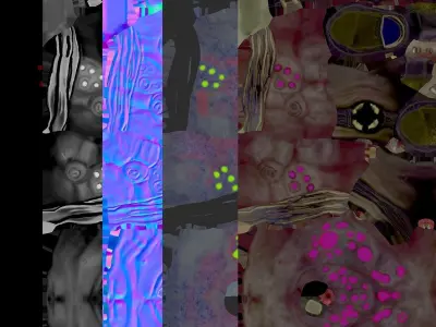 Game ready orc character Low-poly 3D model