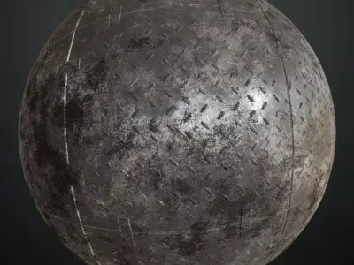 Rusty Full Metal Plate Industrial PBR Seamless Texture