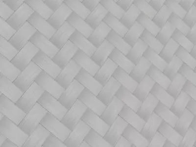 White Herringbone Woven Bamboo Texture