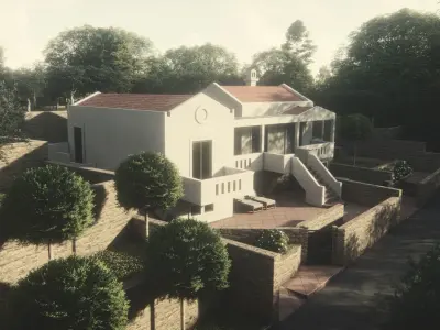 Modern villa in Greece 3D model