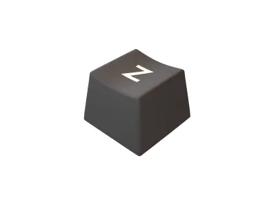 Z Keycap v1 001 Low-poly 3D model
