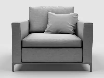 Sonder Living - Lauren Arm Chair - Nina Stone 3D model