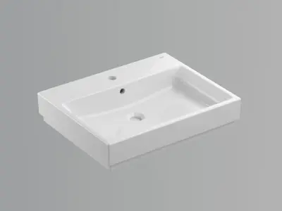 Eurocube Countertop Basin 60 Set 3D model
