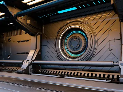 Sci-Fi Modular Corridor 2  3D model
