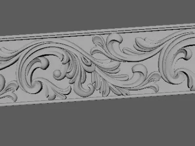Decor for furniture carved baguette 3D model