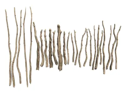 Low poly Sticks 230511 Low-poly 3D model