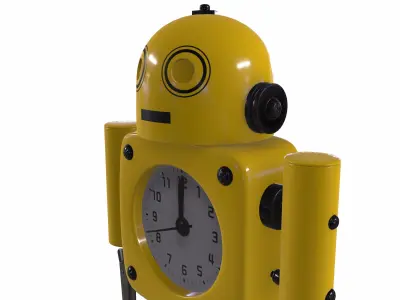 robot clock  3D model