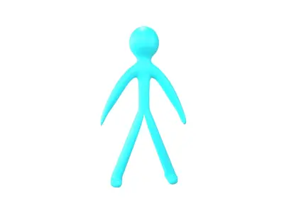 Stick Men v1 008 Low-poly 3D model