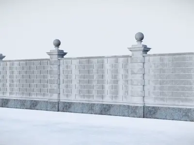 classic fence PIERS FOR GATES 3D model order