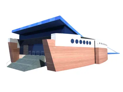 Hamad Aquatic Centre Aspire Doha Qatar 3D model