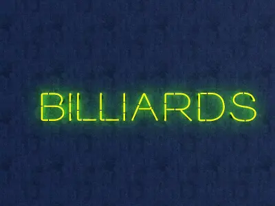 Bllards Neon Sign Low-poly 3D model