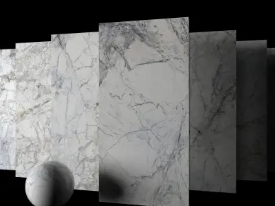 Marble Set Museum Supreme White 80x160 Set 3 Texture