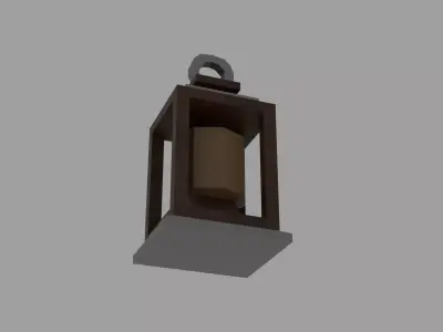 Stylized Low Poly  Lantern  Game Ready Low-poly 3D model