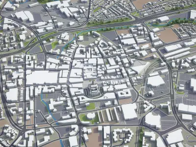 Bolton - City 3D Model Low-poly 3D model