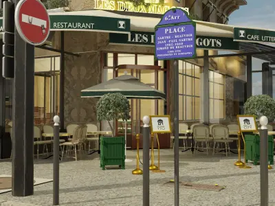 les deux magots 3D model