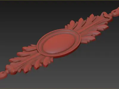 3D Carved decor model 3D model