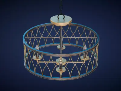 Crisscross Black Pendant Low-poly 3D model