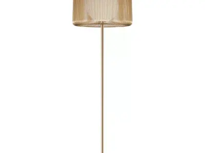 Designer floor lamp with double shade 3D model
